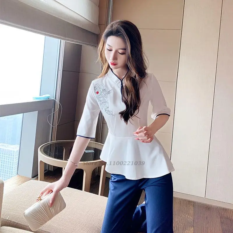 2023 spa uniforms beauty salon sets uniforms chinese qipao top+pants working clothes hotel spa sauna foot bath work uniforms
2023 spa uniforms beauty salon sets uniforms chinese qipao top+pants working clothes hotel spa sauna foot bath work uniforms