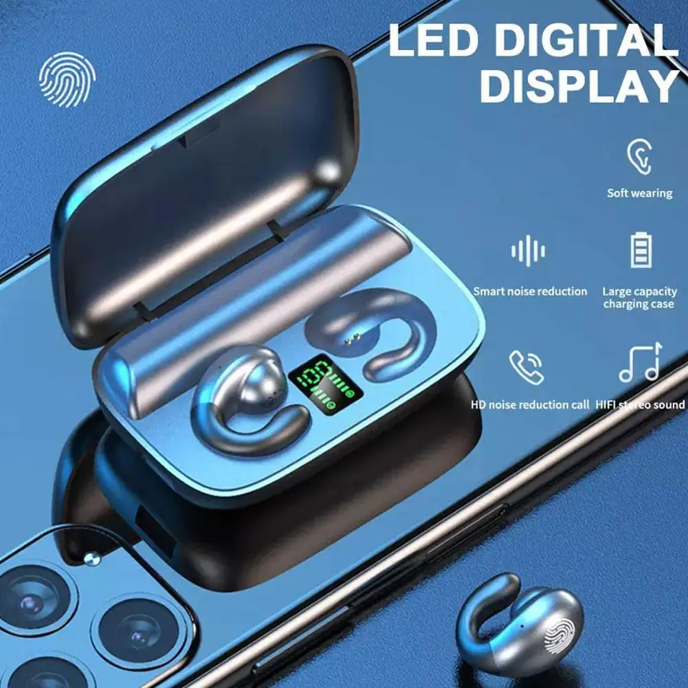 Bluetooth беспроводные наушники костной проводимости HIFI объемный дисплей наушники светодиодный сабвуфер спортивные наушники с цифровым крючком A4J0
Bluetooth беспроводные наушники костной проводимости HIFI объемный дисплей наушники светодиодный сабвуфер спортивные наушники с цифровым крючком A4J0