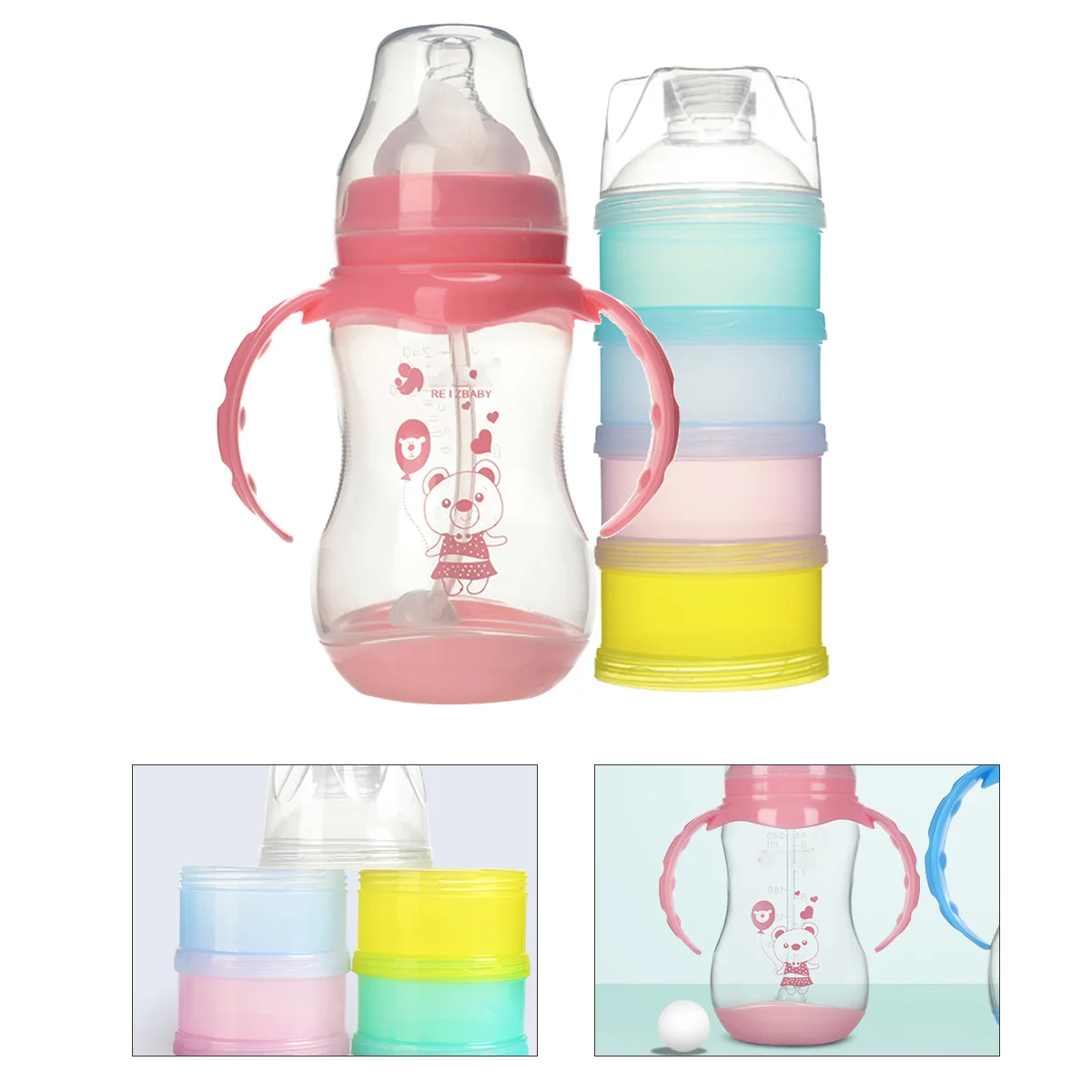2Pcs Portable Baby Formula Dispenser Powder Container Infant Bottle 
2Pcs Portable Baby Formula Dispenser Powder Container Infant Bottle