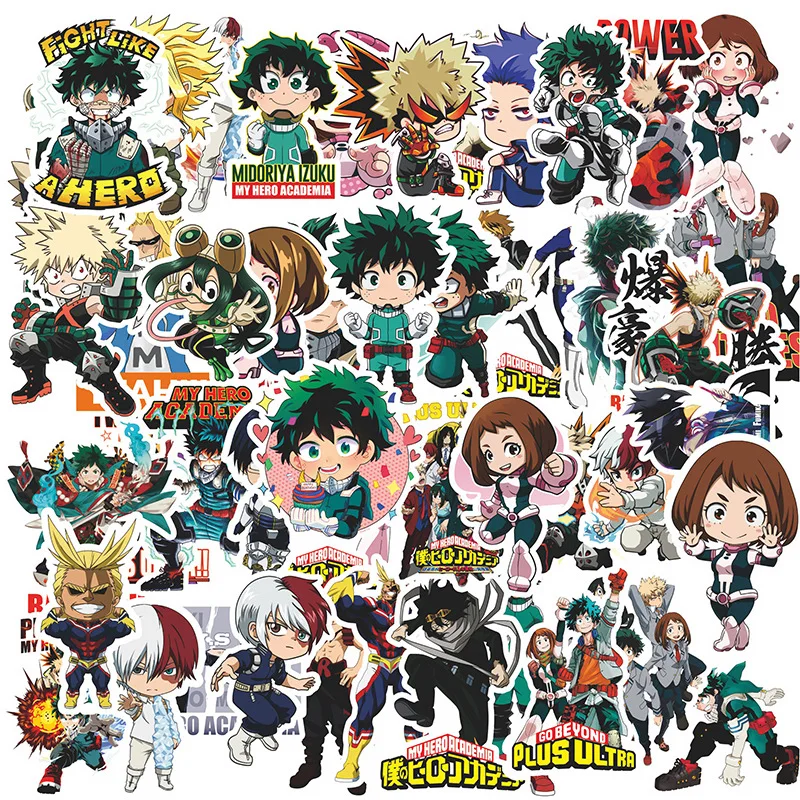 50pcs My Hero Academia Cartoon Anime Graffiti Sticker Toys PVC Stationery Diy Stickers
50pcs My Hero Academia Cartoon Anime Graffiti Sticker Toys PVC Stationery Diy Stickers