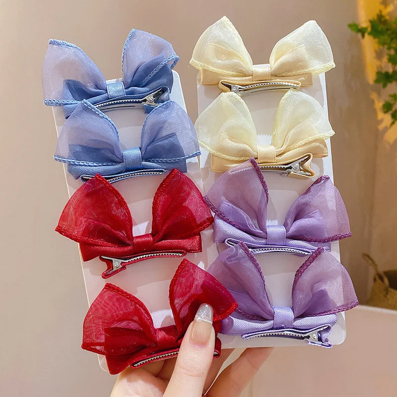 2PCS/Set Summer Gauze Organza Three-dimensional Bow Hairpins For Little Girl Princess Sweet Cute Cloth Side Hair Clips Headwear
2PCS/Set Summer Gauze Organza Three-dimensional Bow Hairpins For Little Girl Princess Sweet Cute Cloth Side Hair Clips Headwear