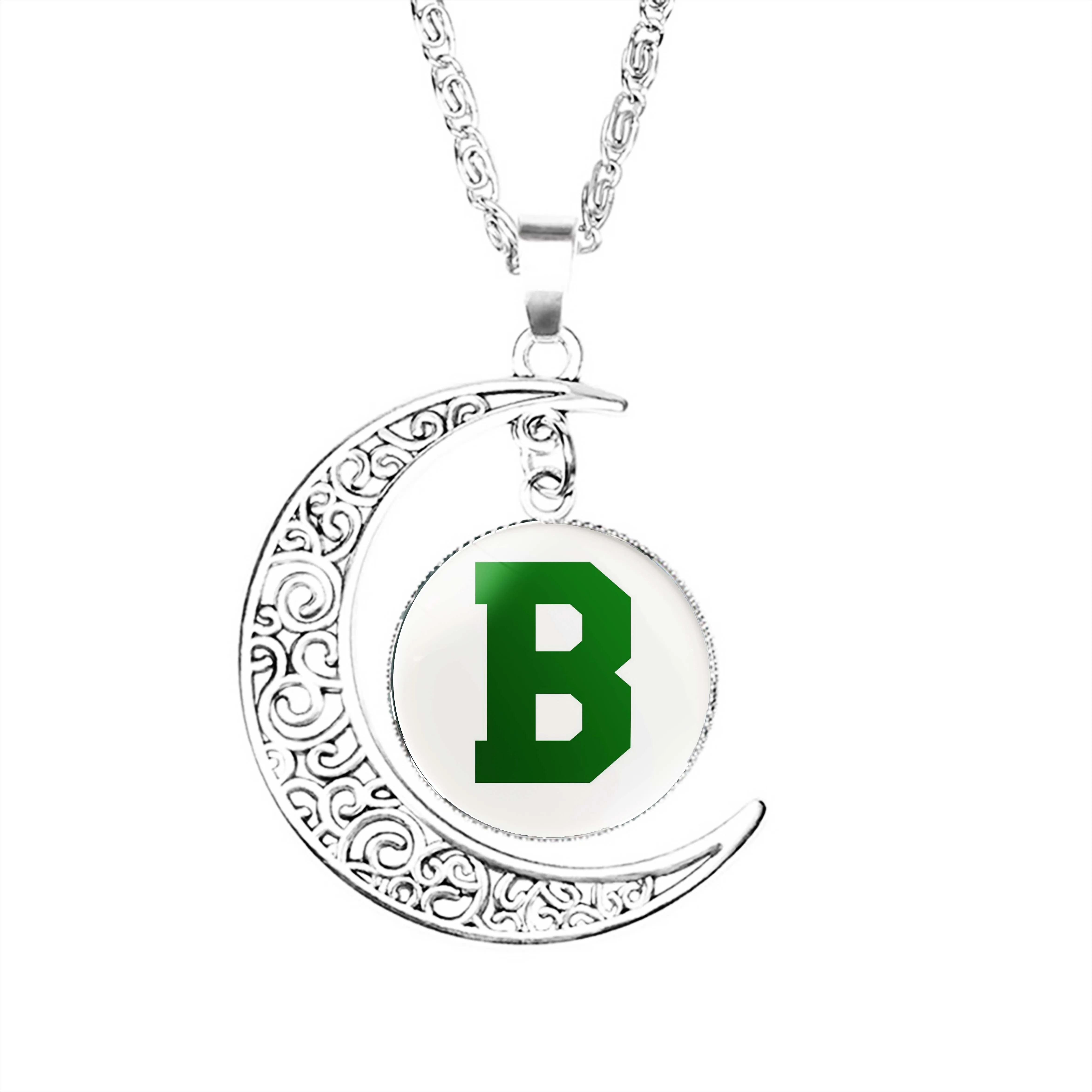 Alphabet Green B Sports Letter B Moon Necklace Fashion Pendant Lady Charm Glass Gifts Jewelry Stainless Steel Accessories Party
Alphabet Green B Sports Letter B Moon Necklace Fashion Pendant Lady Charm Glass Gifts Jewelry Stainless Steel Accessories Party