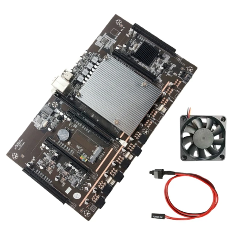 NEW-X79 H61 BTC Mining Motherboard 5X PCI-E 8X with Cooling Fan+Switch Cable LGA 2011 DDR3 Supports 32G 60mm Pitch
NEW-X79 H61 BTC Mining Motherboard 5X PCI-E 8X with Cooling Fan+Switch Cable LGA 2011 DDR3 Supports 32G 60mm Pitch