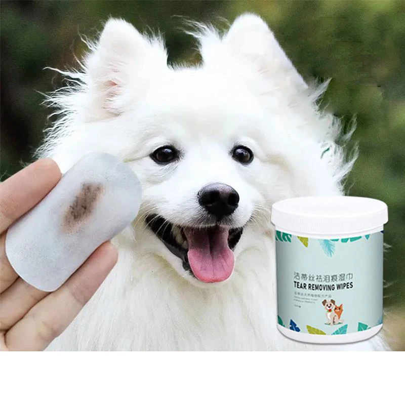 

100pcs Pet Wipes Pet Eye Wet Wipes Remove Tears Traces Wipes For Cat Gog Pet Cleaning Grooming Paper Towels Barrel Package
