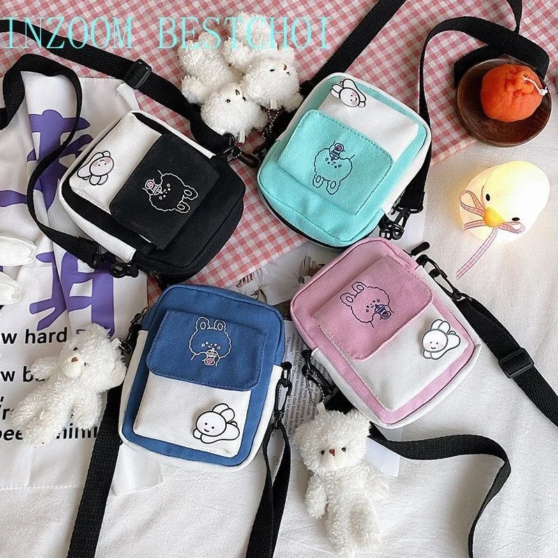 The New 2023 Korean Female Fashion Messenger Bag Hit Color All-match Student One-shoulder Canvas Small Square Bags All-Match
The New 2023 Korean Female Fashion Messenger Bag Hit Color All-match Student One-shoulder Canvas Small Square Bags All-Match