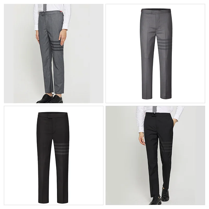 TB THOM Suit Classic Black 4-Bar Stripe Formal Casual Men Trousers 2022 Korean Style Brand Men's Pants
TB THOM Suit Classic Black 4-Bar Stripe Formal Casual Men Trousers 2022 Korean Style Brand Men's Pants