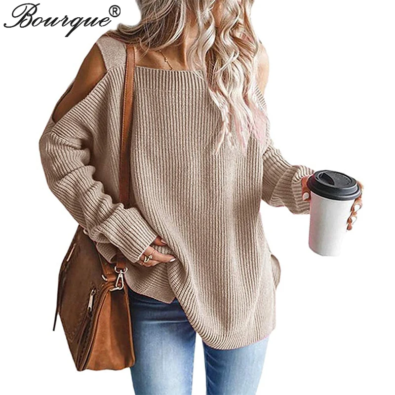 Женский свитер с открытыми плечами, однотонный Элегантный Модный повседневный трикотажный пуловер на бретельках с длинными рукавами для офиса
Женский свитер с открытыми плечами, однотонный Элегантный Модный повседневный трикотажный пуловер на бретельках с длинными рукавами для офиса