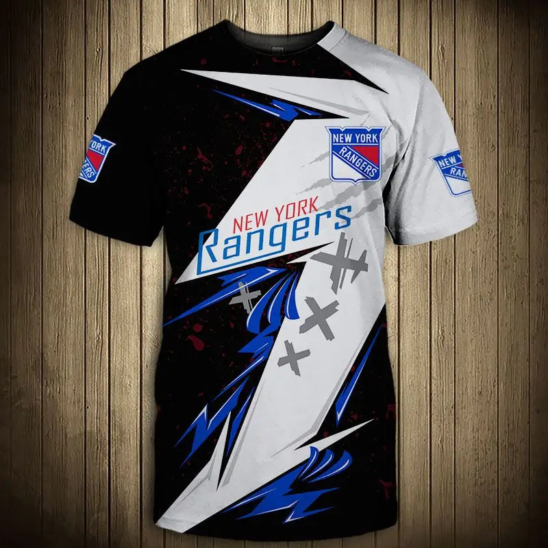 New York Fashion Casual Men Rangers t-shirt Stitching Design Color Cup Printing Cool Tops 
New York Fashion Casual Men Rangers t-shirt Stitching Design Color Cup Printing Cool Tops