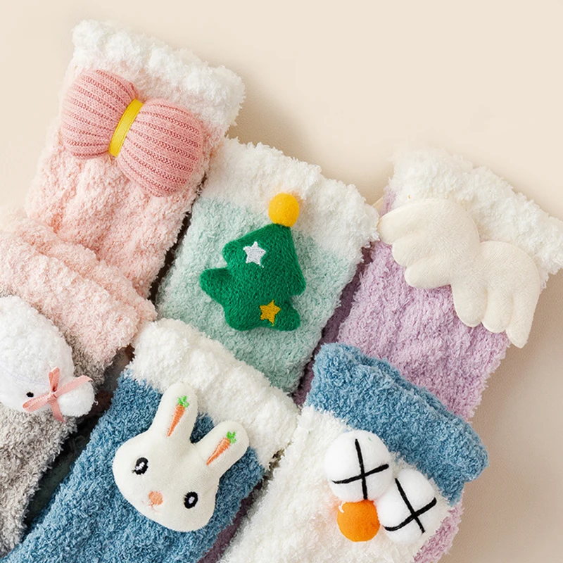 1Pair Cartoon Cute Winter Women Coral Fleece Socks Kawaii Tube Socks Autumn Winter Thickness Fluffy Home Sleep Warm Floor Socks
1Pair Cartoon Cute Winter Women Coral Fleece Socks Kawaii Tube Socks Autumn Winter Thickness Fluffy Home Sleep Warm Floor Socks
