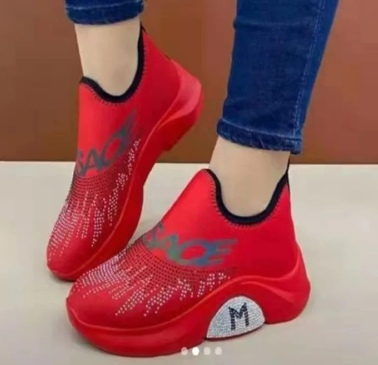 2022 Summer New Style Breathable Mesh Shoes Women's Large Size 36-43 Rhinestone Lace-up Casual Sneakers Platform Running Shoes
2022 Summer New Style Breathable Mesh Shoes Women's Large Size 36-43 Rhinestone Lace-up Casual Sneakers Platform Running Shoes