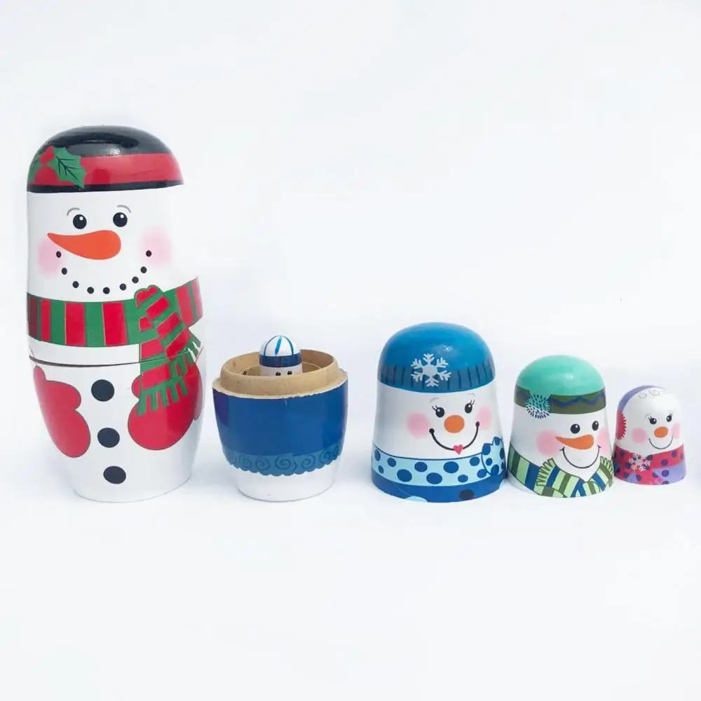 Nesting Dolls Matryoshka Toy Wooden Matryoshka 5-layer Snowman Toys Birthday Valentine Gift
Nesting Dolls Matryoshka Toy Wooden Matryoshka 5-layer Snowman Toys Birthday Valentine Gift