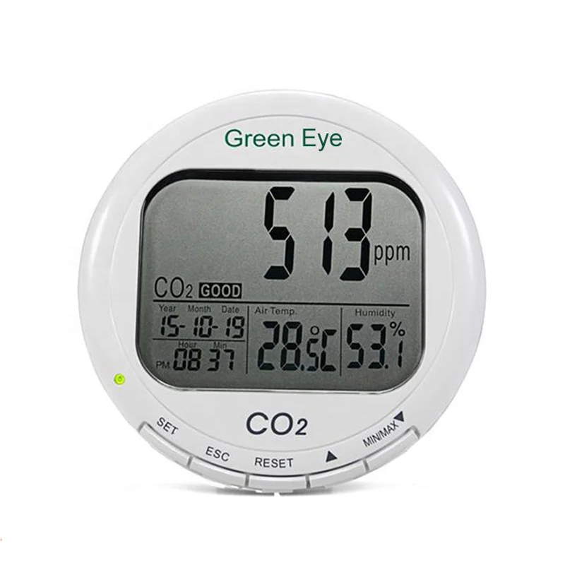 Indoor Air Quality Meter Desktop CO2 Carbon Dioxide Temperature Relative Humidity Logger Gas Analyzers
Indoor Air Quality Meter Desktop CO2 Carbon Dioxide Temperature Relative Humidity Logger Gas Analyzers