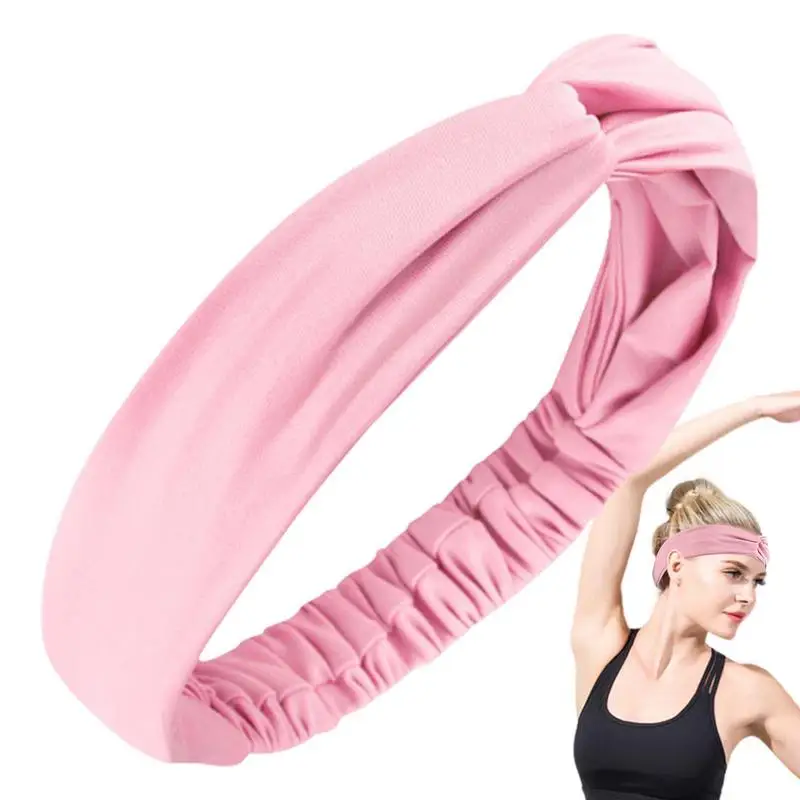 

Stretchy Headbands For Women Knotted Headband For Workouts Strong Elasticity Non-Slip Fun Twist Knot Not Pulling Hair For