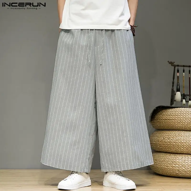 Men Striped Pants Drawstring Joggers Loose Streetwear Pockets Wide Leg Trousers Men 2023 Vintage Casual Male Pants S-5XL INCERUN
Men Striped Pants Drawstring Joggers Loose Streetwear Pockets Wide Leg Trousers Men 2023 Vintage Casual Male Pants S-5XL INCERUN