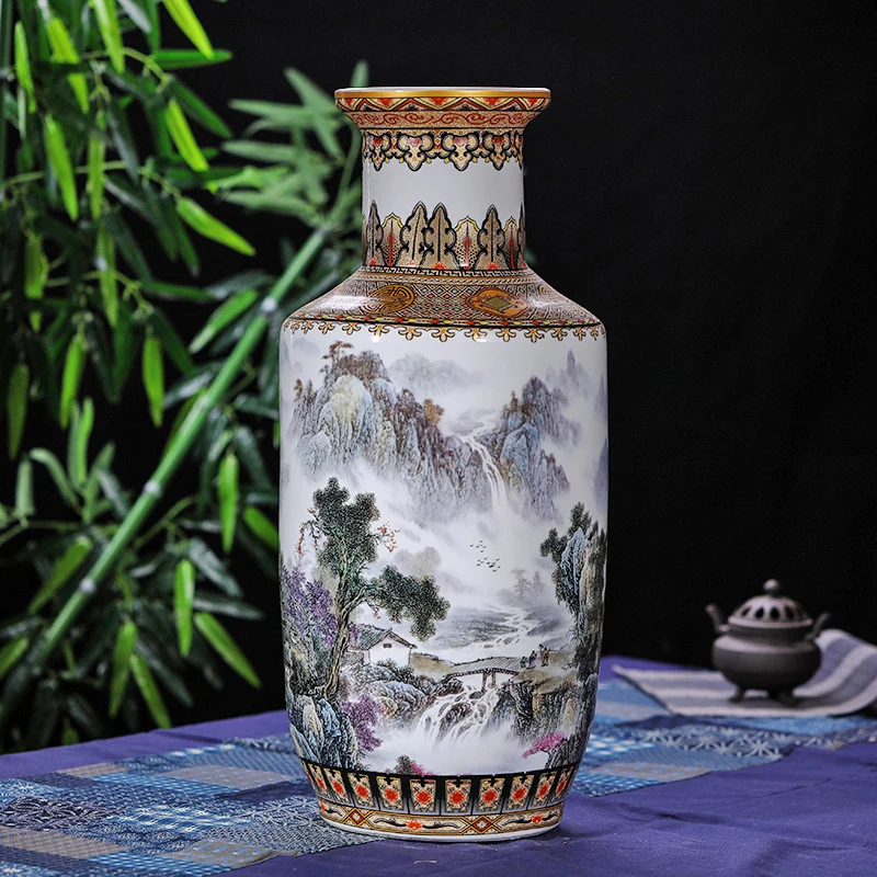 Antique Chinese Rivers and Mountains Floor Vase Jingdezhen Handmade Golden Drawing Large Floor Vase For Home Decor
Antique Chinese Rivers and Mountains Floor Vase Jingdezhen Handmade Golden Drawing Large Floor Vase For Home Decor