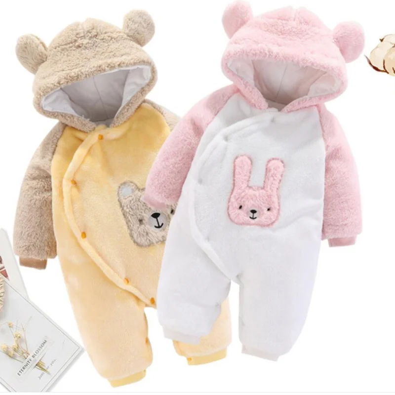 Baby Boy One Piece Romper Winter Thicked Hooded Cartoon Animal Covered Button Infant Jacket for Girls Jumpsuit Newborn Clothes
Baby Boy One Piece Romper Winter Thicked Hooded Cartoon Animal Covered Button Infant Jacket for Girls Jumpsuit Newborn Clothes