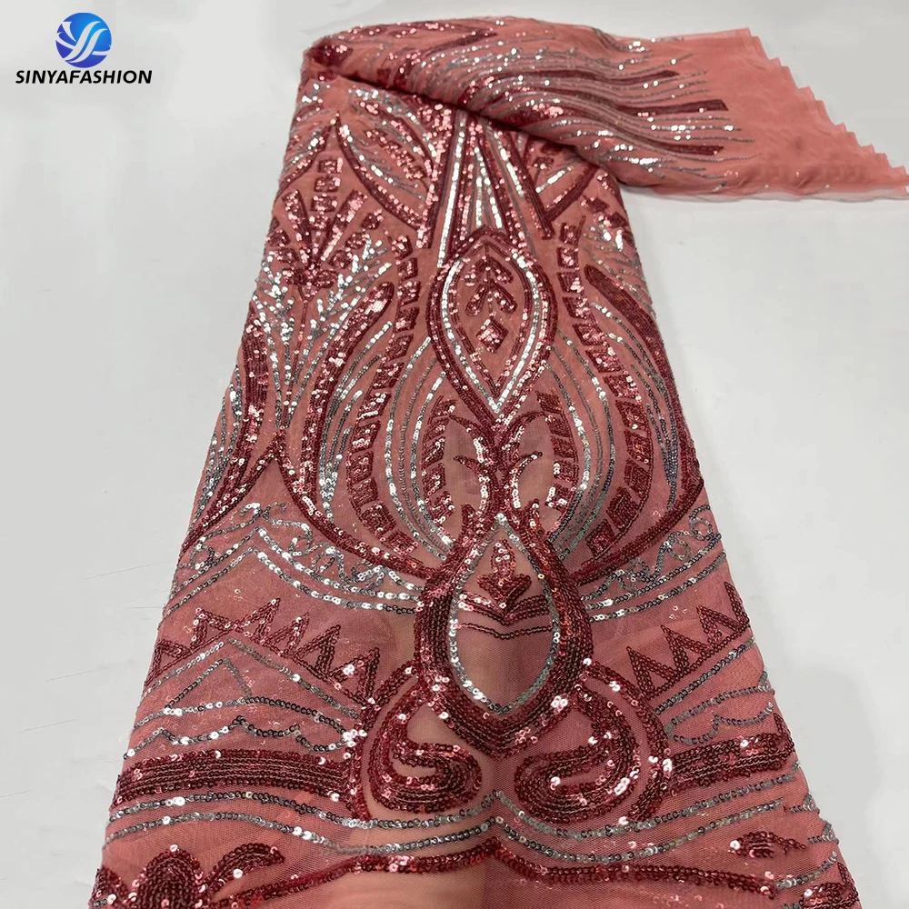 Beautiful Sequins Fabric Heavy Beads Material Shinning Sequins Fashion French Lace Fabric For Women Party Dress
Beautiful Sequins Fabric Heavy Beads Material Shinning Sequins Fashion French Lace Fabric For Women Party Dress