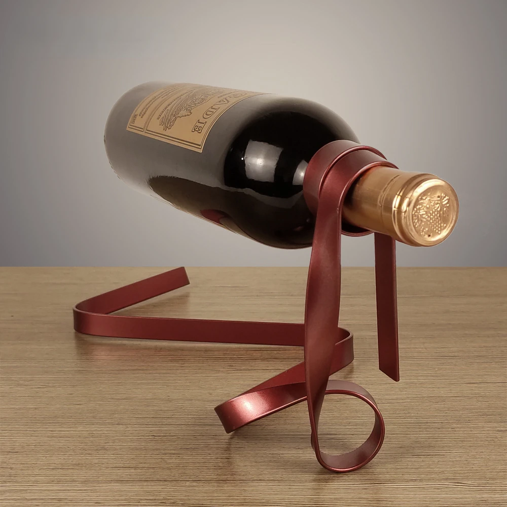 Creative color ribbons, suspended wine shelves, gravity balanced wine bottle supports, novel gift decorations
Creative color ribbons, suspended wine shelves, gravity balanced wine bottle supports, novel gift decorations