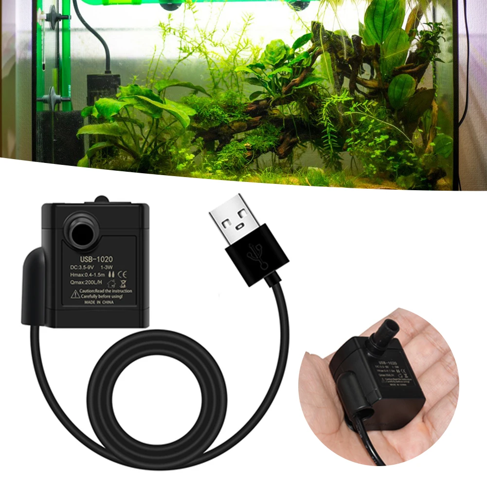Mini Ultra Quiet Water Pump Submersible Pump 5V 200L/H Lift Head 1.5m USB Water Pump for Aquariums Pool Fish Tank
Mini Ultra Quiet Water Pump Submersible Pump 5V 200L/H Lift Head 1.5m USB Water Pump for Aquariums Pool Fish Tank