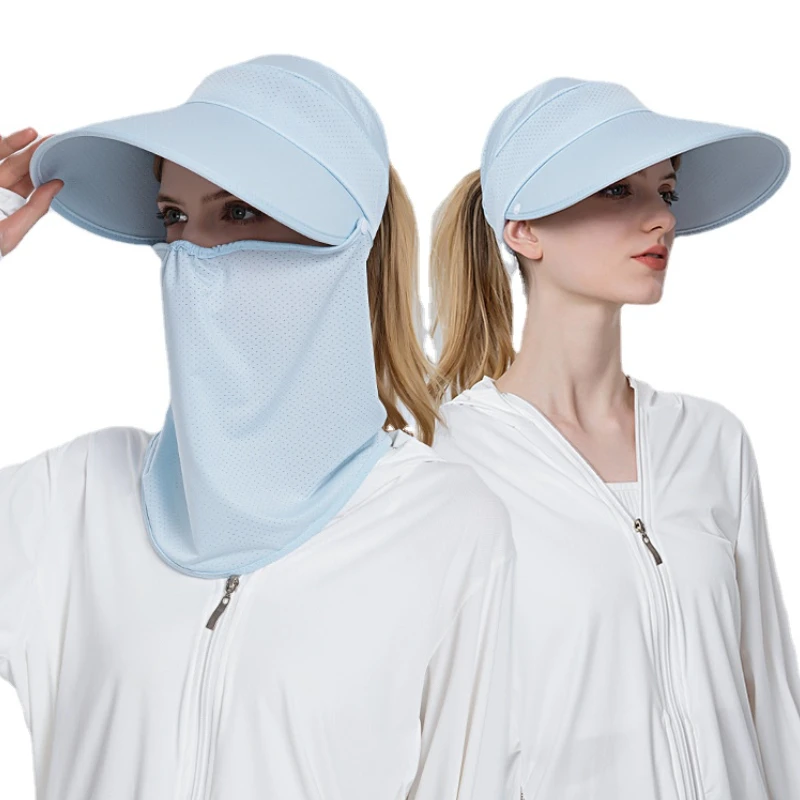 Summer Neck Collar Hats Women Face Neck Protection Breatha Sun Hats Removable Solid Color Motorcycle Hat Quick Dry Ponytail Caps
Summer Neck Collar Hats Women Face Neck Protection Breatha Sun Hats Removable Solid Color Motorcycle Hat Quick Dry Ponytail Caps