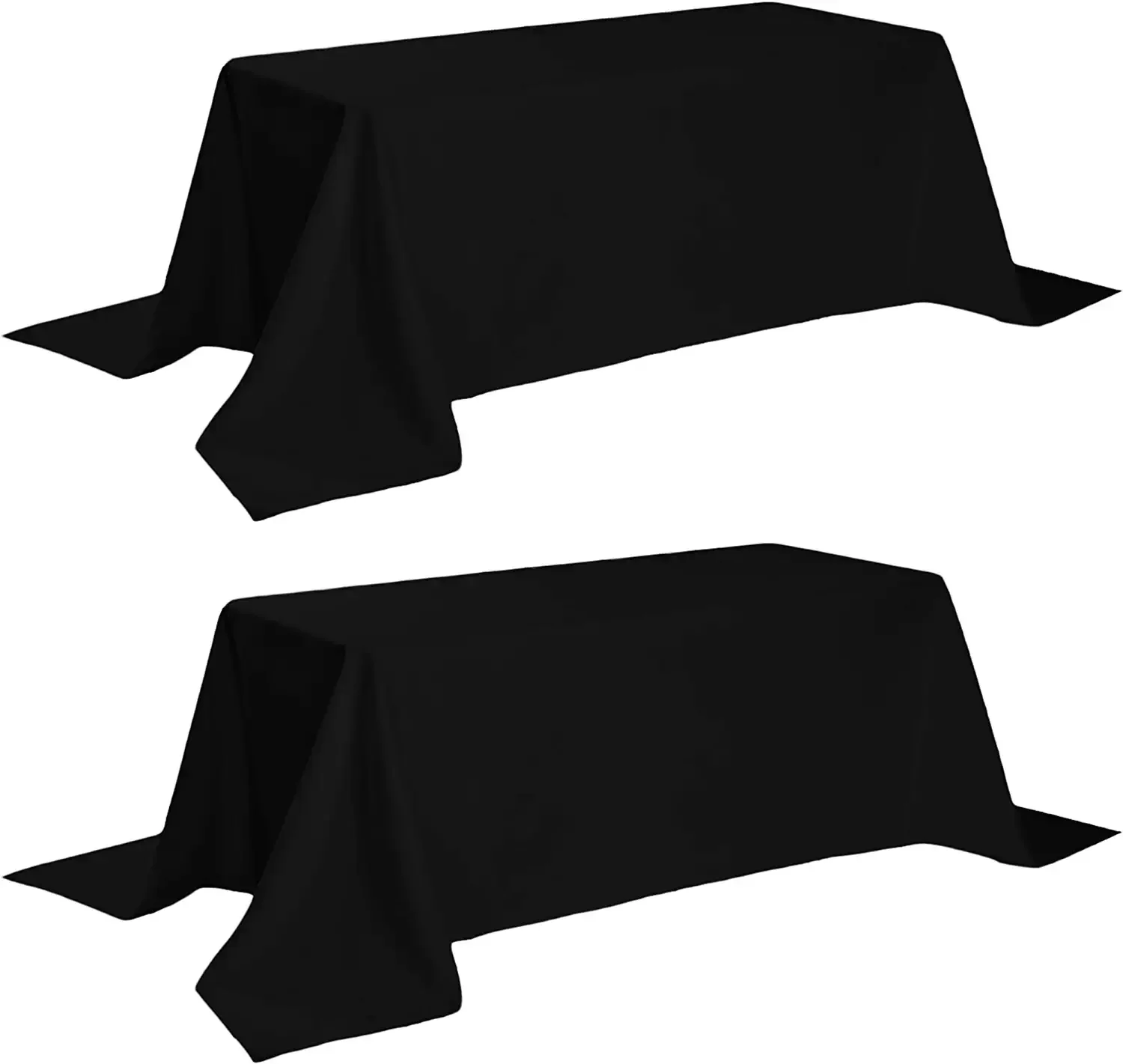 WEALUXE Black Tablecloth 90x156 - Black Table Clothes for 8 Foot Rectangle Tables, Stain and Wrinkle Resistant Washable Fabric [
WEALUXE Black Tablecloth 90x156 - Black Table Clothes for 8 Foot Rectangle Tables, Stain and Wrinkle Resistant Washable Fabric [