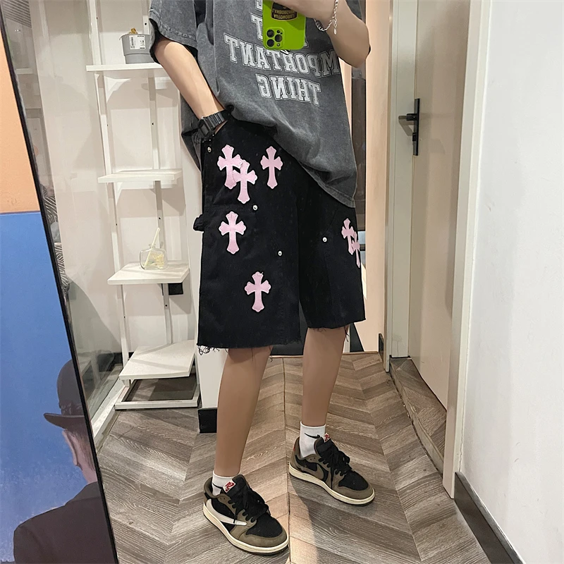 Cross Denim Shorts Men and Women Summer Design Sense Niche Five-point Pants Tide Brand Ins Raw Edge Big Pants Tide
Cross Denim Shorts Men and Women Summer Design Sense Niche Five-point Pants Tide Brand Ins Raw Edge Big Pants Tide