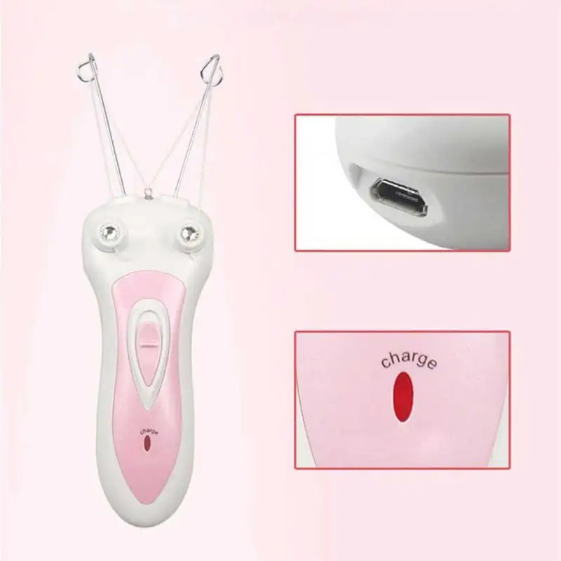 

Women Electric Epilator Body Facial Hair Removal Defeatherer Cotton Thread Depilator Lady Shaver Face Hair Remover Beauty Care