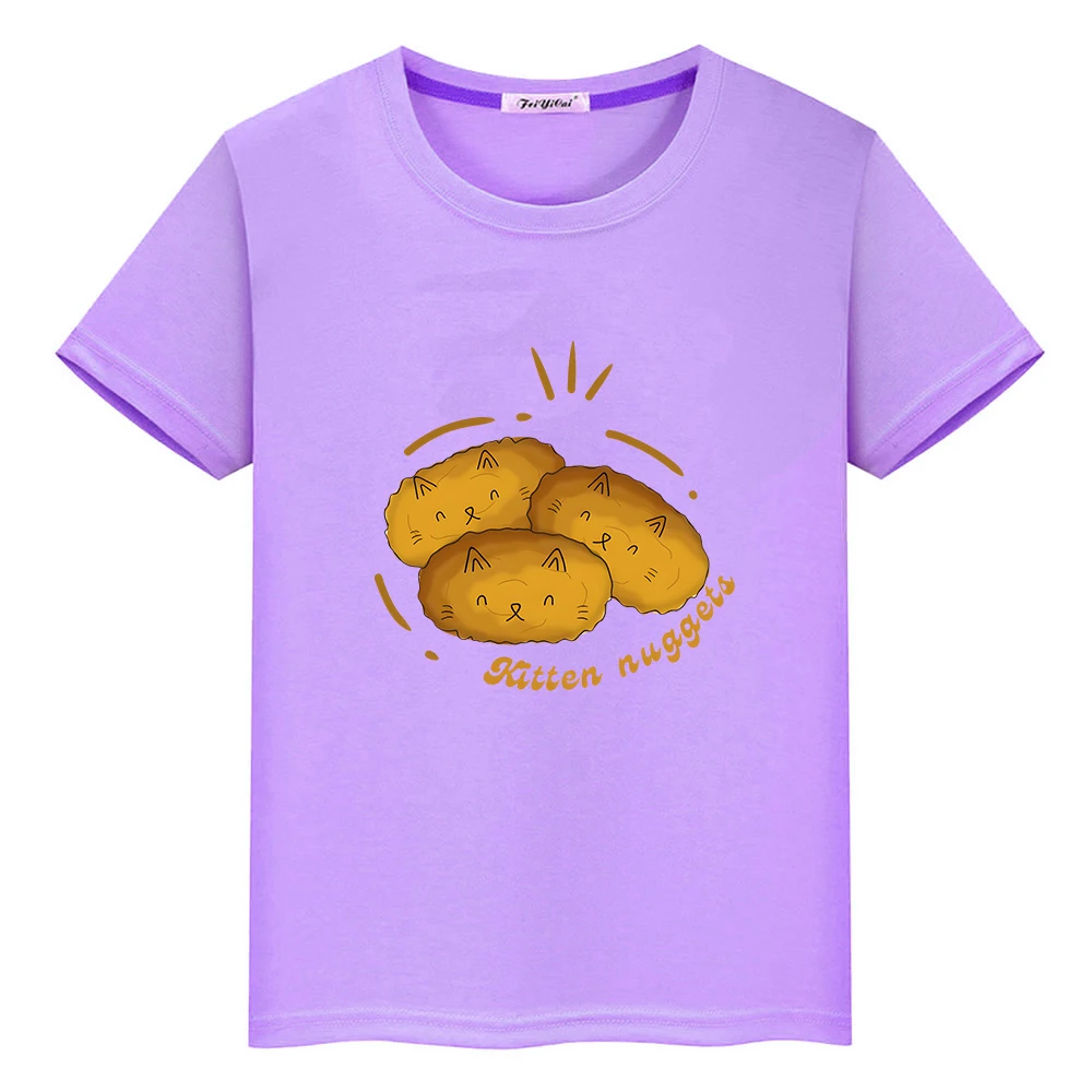 Kitten Nuggets CAT Cartoon T-shirt 100% Cotton Short Sleeve Tee-shirt Comfortable High Quality Children Tshirts Boys and Girls
Kitten Nuggets CAT Cartoon T-shirt 100% Cotton Short Sleeve Tee-shirt Comfortable High Quality Children Tshirts Boys and Girls