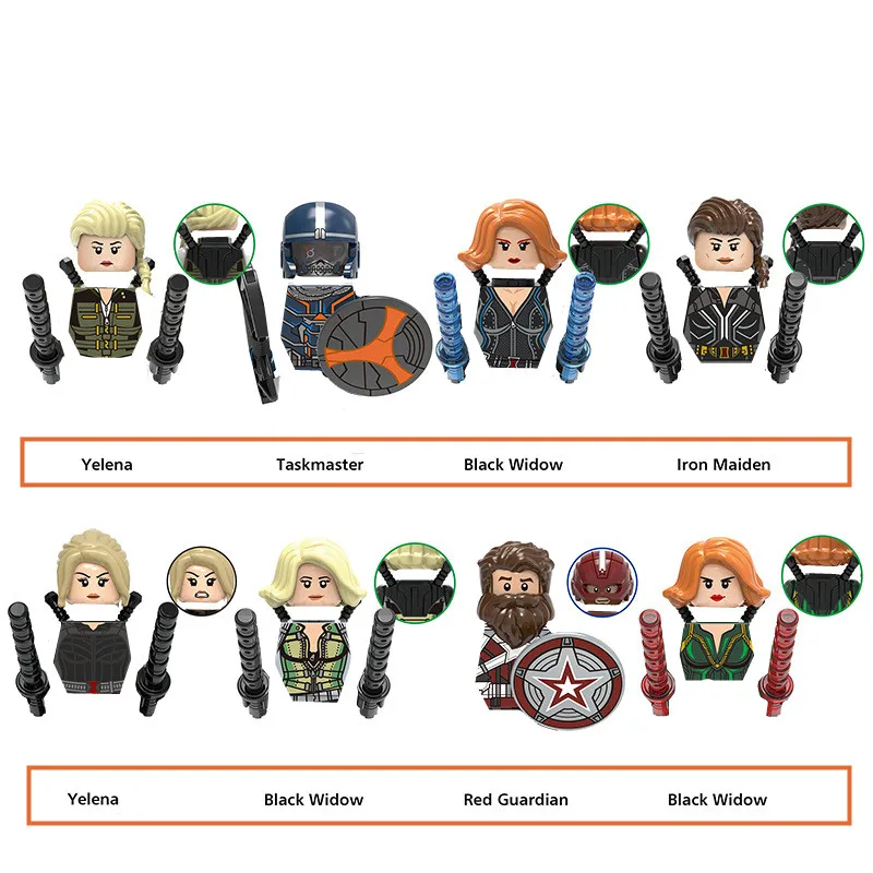 New Marvel Avengers Figures Black Widow Taskmaster Red Guardian Yelena Super Hero Building Blocks Figures Children Toys Kid Gift
New Marvel Avengers Figures Black Widow Taskmaster Red Guardian Yelena Super Hero Building Blocks Figures Children Toys Kid Gift