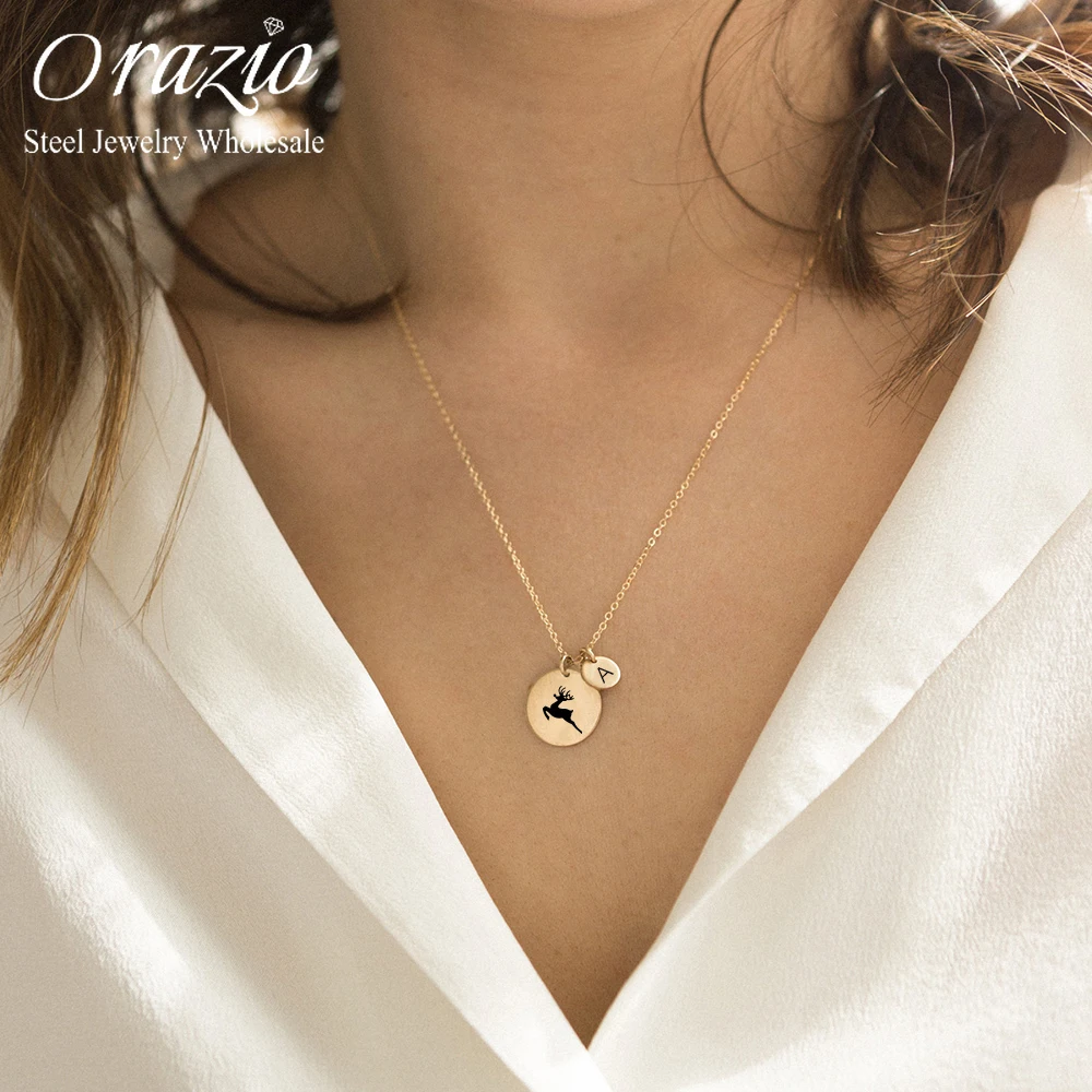 Orazio Custom Pendants Necklaces for Women Stainless Steel Laser Engrave Coin Pattern Sign Choker Neck Chain Couple Jewelry
Orazio Custom Pendants Necklaces for Women Stainless Steel Laser Engrave Coin Pattern Sign Choker Neck Chain Couple Jewelry