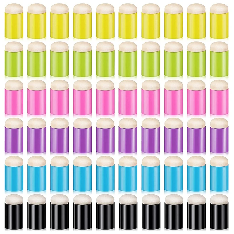 60 Pieces Finger Sponge Daubers Finger Painting Sponge Craft Drawing Sponge Dauber Set for Painting Art Ink Crafts
60 Pieces Finger Sponge Daubers Finger Painting Sponge Craft Drawing Sponge Dauber Set for Painting Art Ink Crafts
