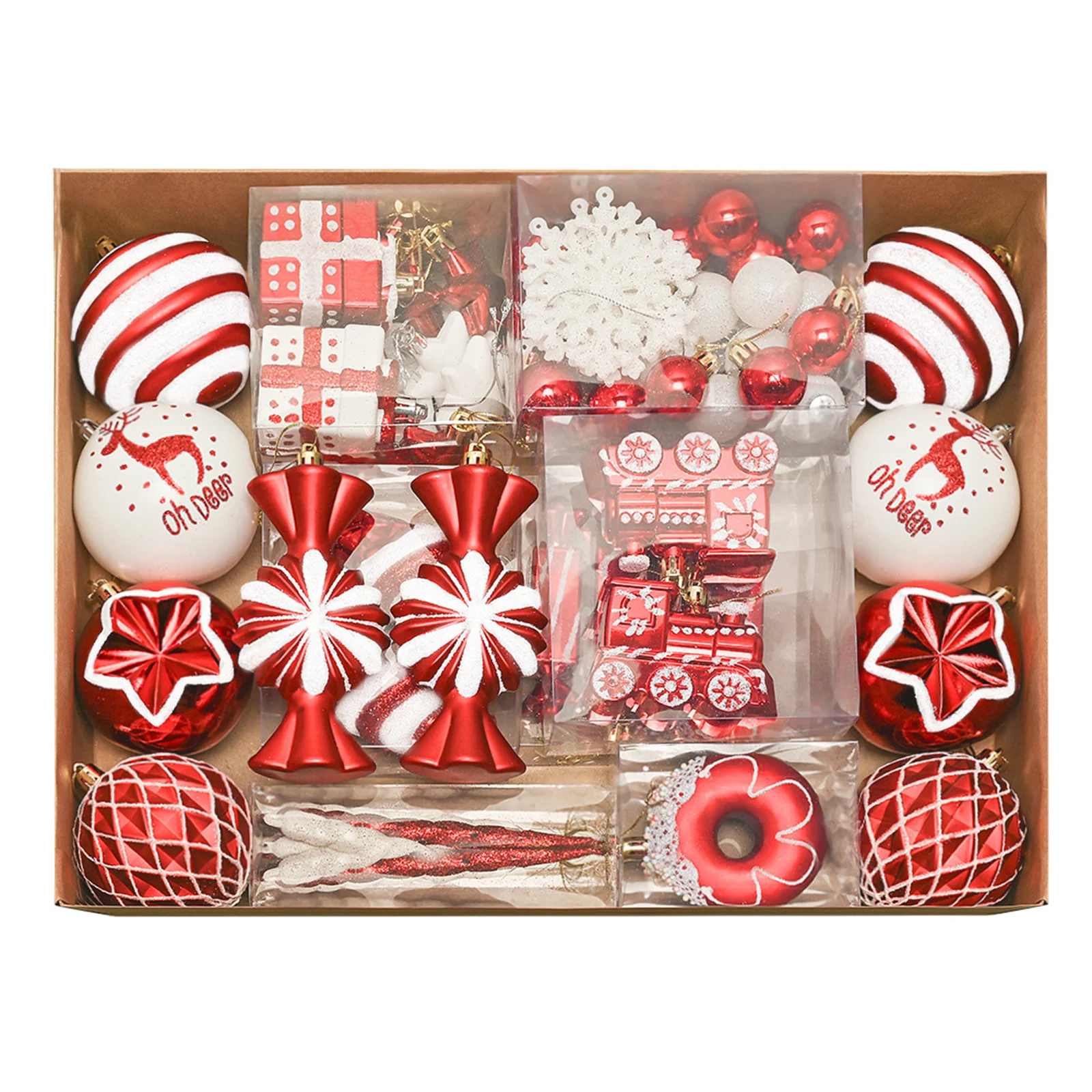 Christmas Tree Decoration Set 72PCS Ball Ornaments for Holiday Wedding Party Exquisite and Durable PET Material
Christmas Tree Decoration Set 72PCS Ball Ornaments for Holiday Wedding Party Exquisite and Durable PET Material