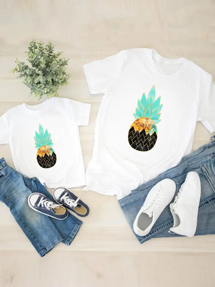 Graphic T-shirt Tee Pineapple Sweet New Women Child Kid Clothing Boy Girl Summer Family Matching Outfits Mom Mama Clothes
Graphic T-shirt Tee Pineapple Sweet New Women Child Kid Clothing Boy Girl Summer Family Matching Outfits Mom Mama Clothes