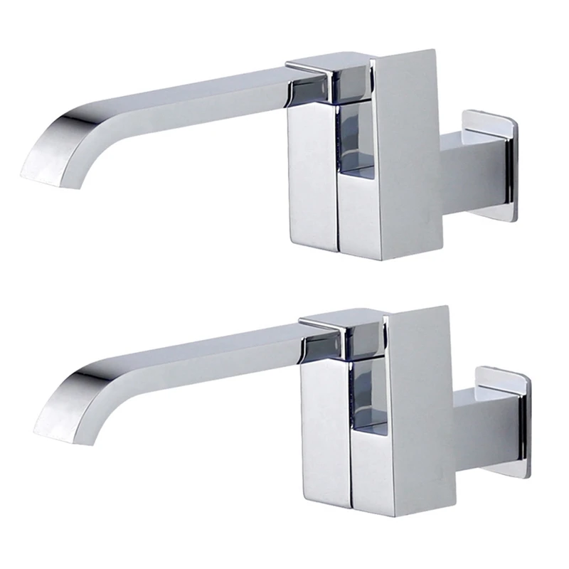 2X Bathroom Basin Faucet Wall Mounted Cold Water Faucet Bathtub Waterfall Spout Vessel Sink Faucet Mop Pool Tap -Silver
2X Bathroom Basin Faucet Wall Mounted Cold Water Faucet Bathtub Waterfall Spout Vessel Sink Faucet Mop Pool Tap -Silver