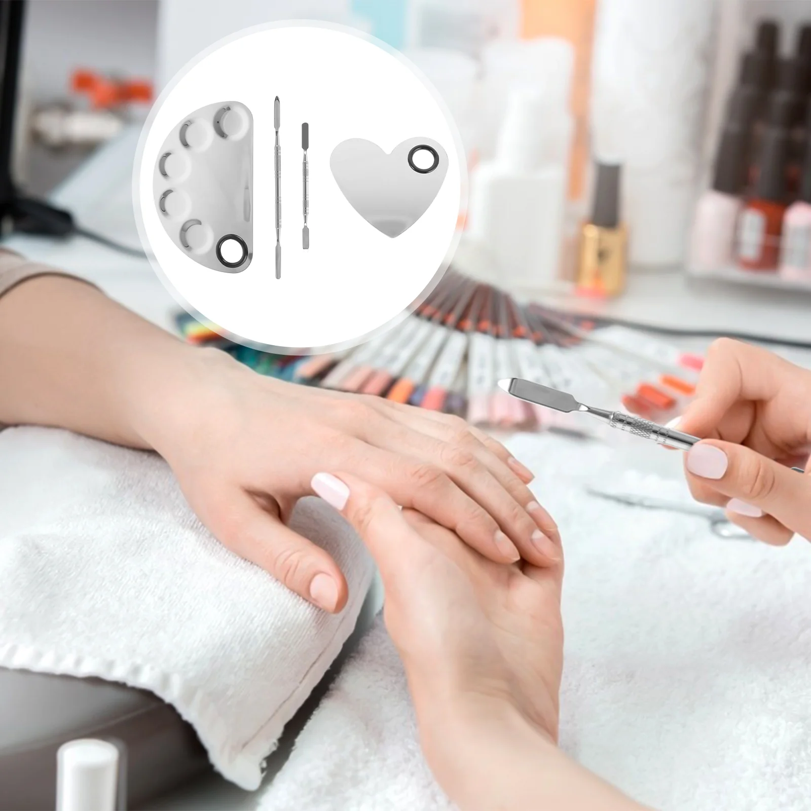 2 Pcs Cream Eyeshadow Stainless Steel Palette Salon Makeup Palettes Handheld Tool Spatula Child
2 Pcs Cream Eyeshadow Stainless Steel Palette Salon Makeup Palettes Handheld Tool Spatula Child
