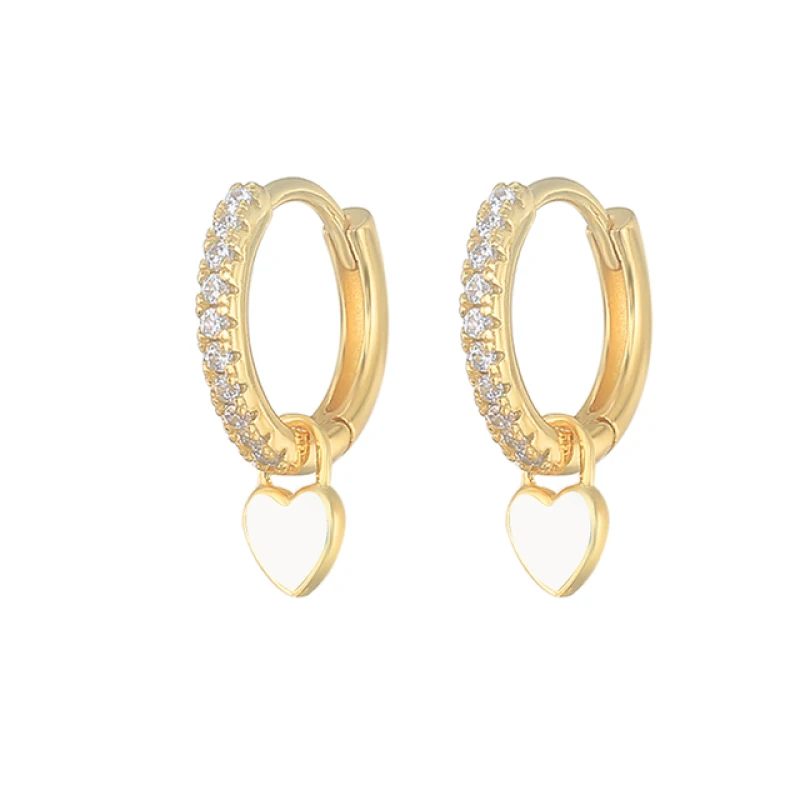 

Love Drop Glue Zircon Dangler for Women Earrings Bohemian Piercing Fashion Jewelry Ins Same Earings Party Mujer Pendientes GiftS