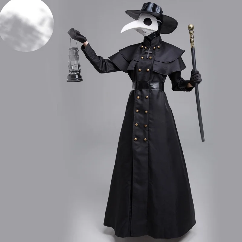 Plague Doctor Costume Long Robe Cape Steampunk Bird Beak Mask Outfits Plague Bird Mouth Doctor Cosplay Halloween Costumes Cross
Plague Doctor Costume Long Robe Cape Steampunk Bird Beak Mask Outfits Plague Bird Mouth Doctor Cosplay Halloween Costumes Cross