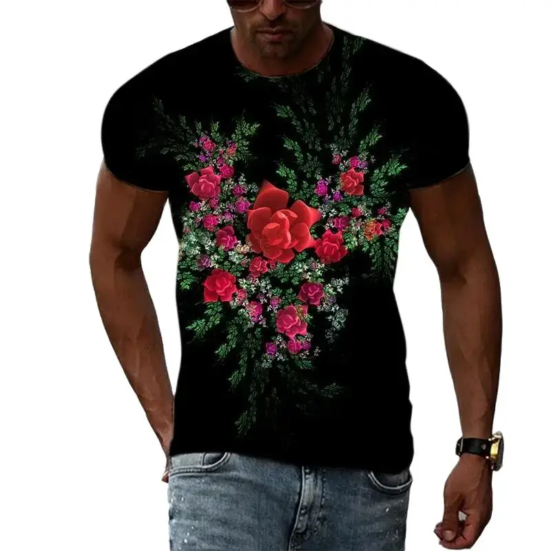 Summer Tide Fresh Flower Picture Men T-Shirts Casual 3D Print Tees Hip Hop Personality Round Neck Short Sleeve Quick-Dry Tops
Summer Tide Fresh Flower Picture Men T-Shirts Casual 3D Print Tees Hip Hop Personality Round Neck Short Sleeve Quick-Dry Tops