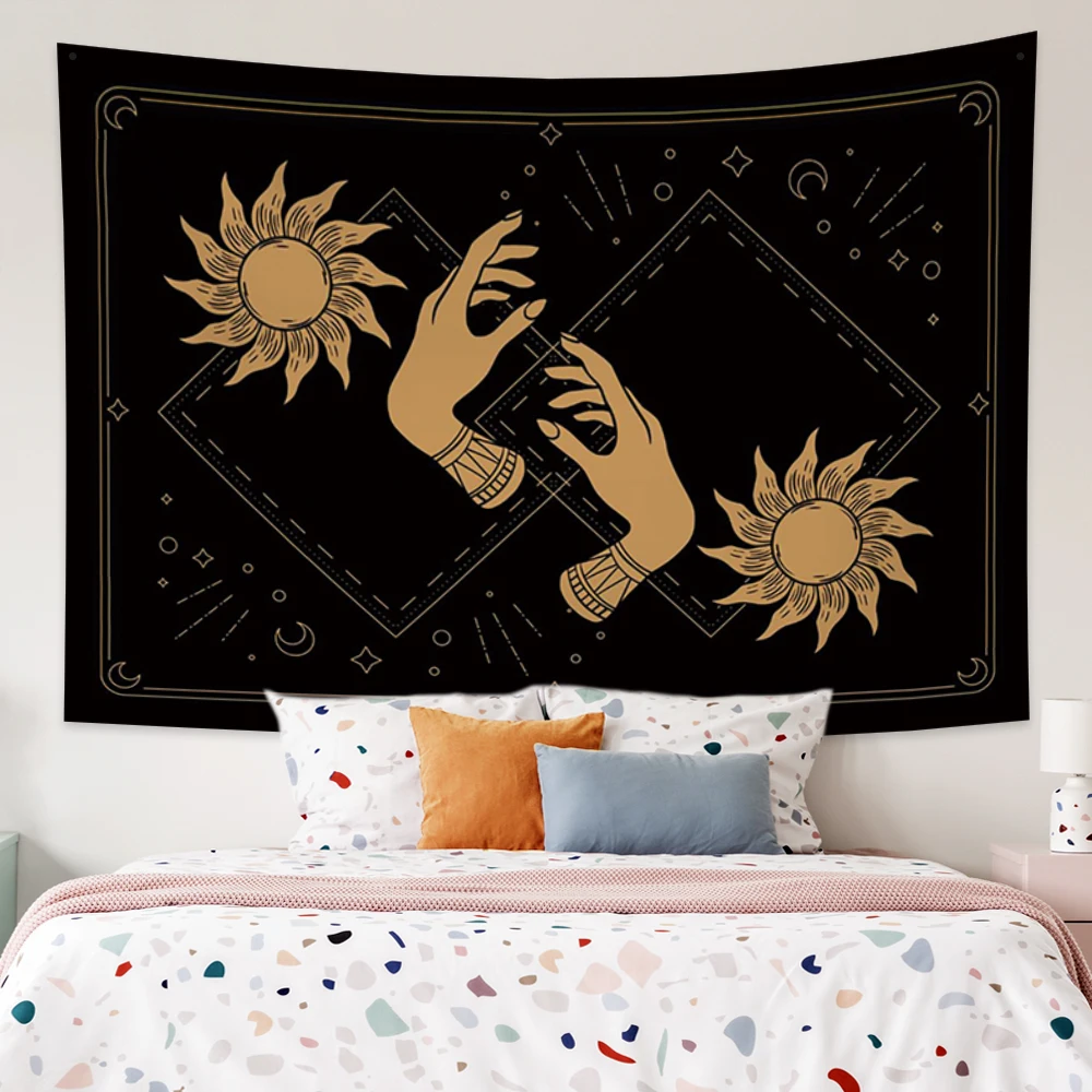 Witchcraft Moon And Sun Tapestry Hippie Aesthetic Hand Wall Hanging Divination Bedroom Living Room Dorm Home Study Decor Blanket
Witchcraft Moon And Sun Tapestry Hippie Aesthetic Hand Wall Hanging Divination Bedroom Living Room Dorm Home Study Decor Blanket