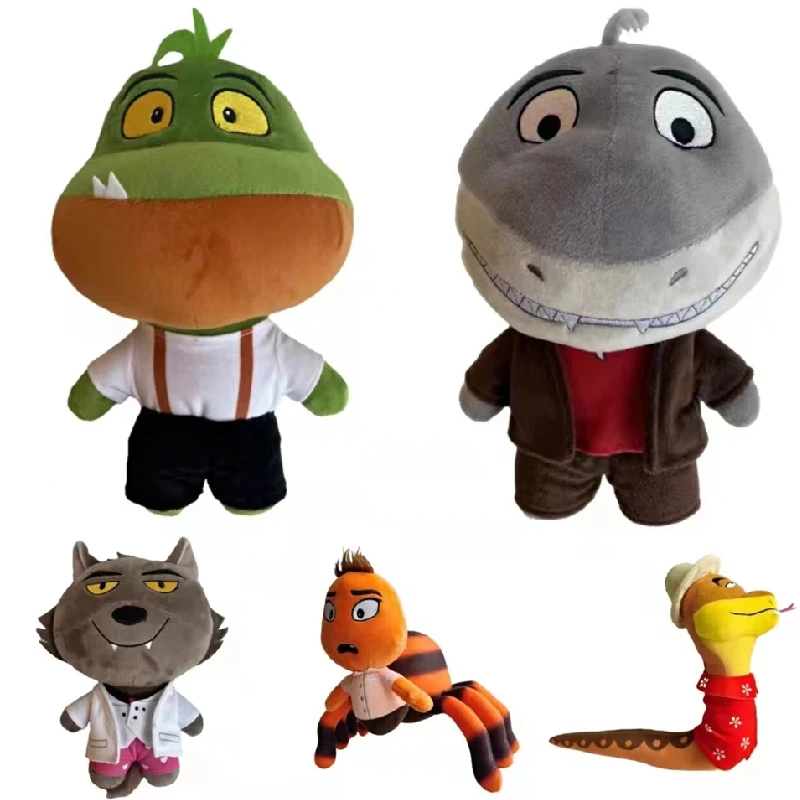 

Плюшевые игрушки аниме «Плохие парни», 25 см, мультяшный мистер пиранха, мистер Тарантул, плюшевая кукла, мягкая игрушка для мальчиков, подар...