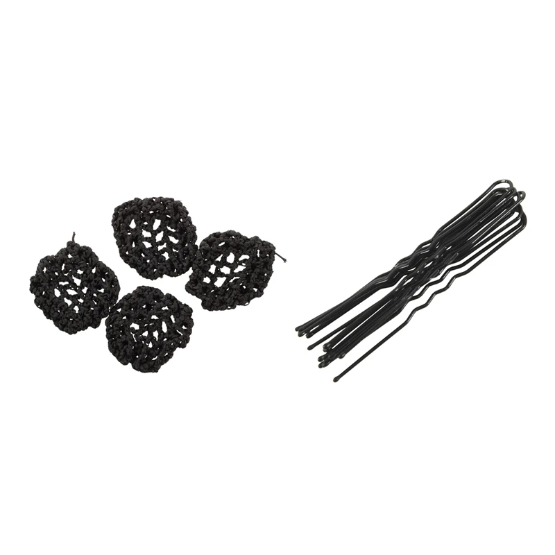 4 Pcs Elastic Snood Net Ballet Bun Hair Covers Ornament & 60 Pcs Hair Barrette U Shape Clip Pin Hairpin
4 Pcs Elastic Snood Net Ballet Bun Hair Covers Ornament & 60 Pcs Hair Barrette U Shape Clip Pin Hairpin