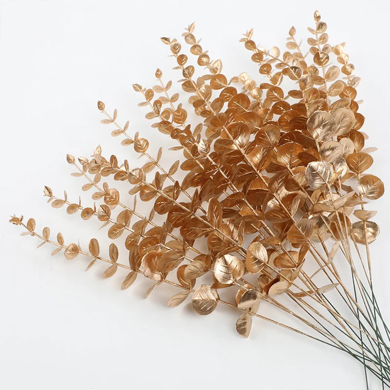 6pcs Golden Eucalyptus Leaf Artificial Plant Chrismas Home Decorations Wedding DIY Flower Arrangement Vase Room Decor decoração
6pcs Golden Eucalyptus Leaf Artificial Plant Chrismas Home Decorations Wedding DIY Flower Arrangement Vase Room Decor decoração