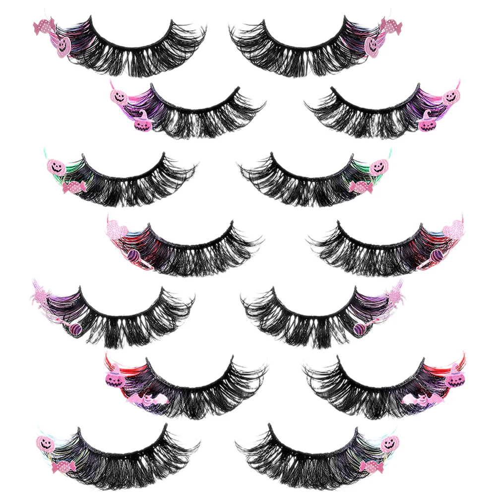 7 Pairs False Eyelashes Fake Makeup Halloween Colored Individual Women Clusters
7 Pairs False Eyelashes Fake Makeup Halloween Colored Individual Women Clusters