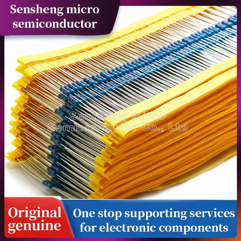 100PCS 1/4W 1R~10M 1% Metal film resistor 100R 220R 1K 1.5K 2.2K 4.7K 10K 22K 47K 100K 100 220 1K5 2K2 4K7 ohm resistance
100PCS 1/4W 1R~10M 1% Metal film resistor 100R 220R 1K 1.5K 2.2K 4.7K 10K 22K 47K 100K 100 220 1K5 2K2 4K7 ohm resistance