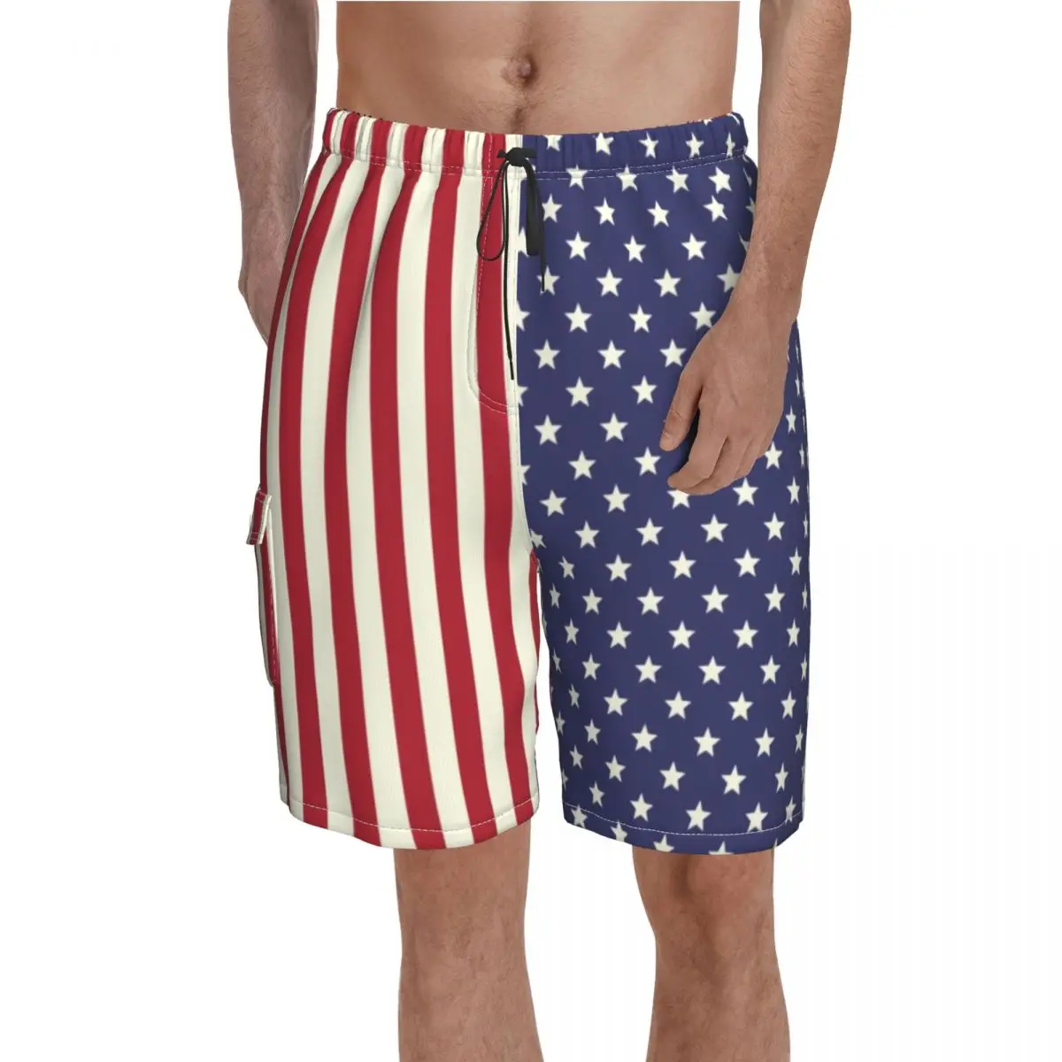 American Flag Patriotic Board Shorts Two Tone Stars Print Beach Short Pants Elastic Waist Funny Custom Swimming Trunks Plus Size
American Flag Patriotic Board Shorts Two Tone Stars Print Beach Short Pants Elastic Waist Funny Custom Swimming Trunks Plus Size