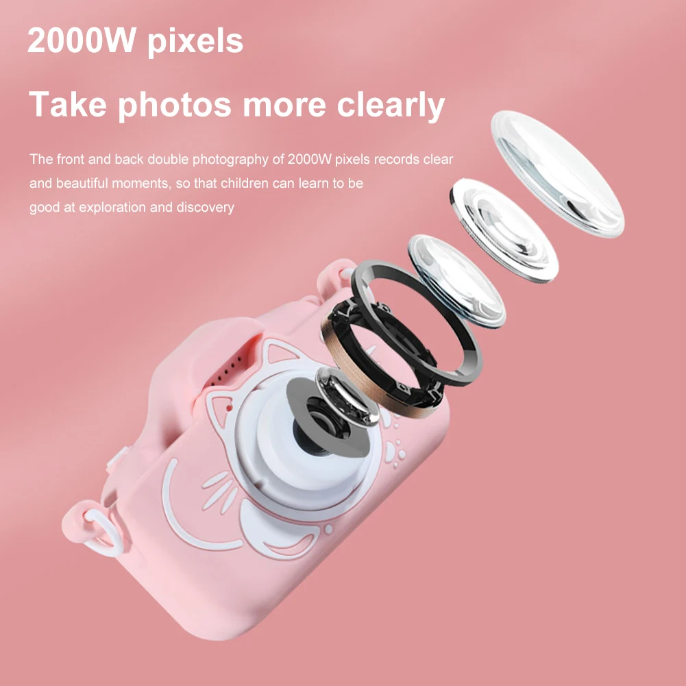 20MP HD Kids Video Camera Dual Lens Cute Cartoon Children Digital Camera 2.0 Inch IPS Screen Photography Camera Educational Toys
20MP HD Kids Video Camera Dual Lens Cute Cartoon Children Digital Camera 2.0 Inch IPS Screen Photography Camera Educational Toys