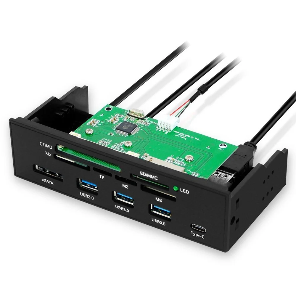 5,25 "PC компьютер Передняя панель USB 2.0 карт-ридер с 3 портами USB, Type-C, eSATA,MD,SD/MMC,XD,TF,M2,MS,64G CF-ридер
5,25 "PC компьютер Передняя панель USB 2.0 карт-ридер с 3 портами USB, Type-C, eSATA,MD,SD/MMC,XD,TF,M2,MS,64G CF-ридер