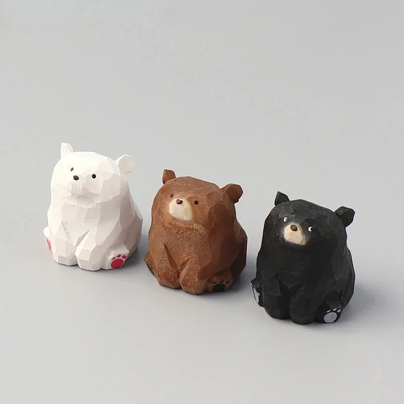 Hand-carved Solid Wood Bear Figure Decoration Cartoon Creative Modern Simple Animal Desktop Cars Decoration Couple Gift 2pc
Hand-carved Solid Wood Bear Figure Decoration Cartoon Creative Modern Simple Animal Desktop Cars Decoration Couple Gift 2pc