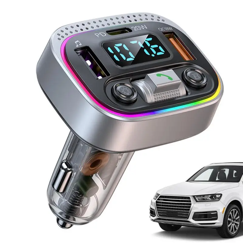 

QC3.0 Charging FM Transmitter Modulator Car Wireless Blue Tooth 5.1 USB Fast Charger Auto Aux Radio Mp3 Player Music Hands Free
