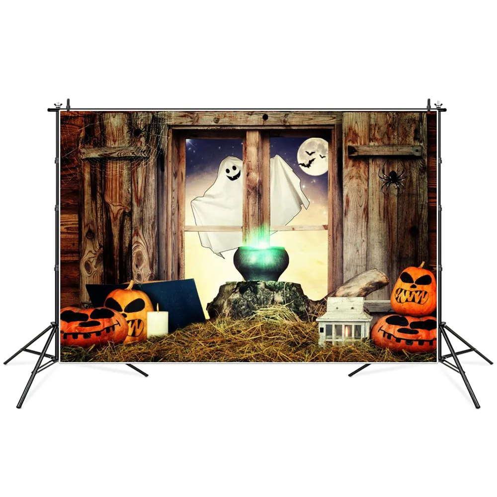 Wooden Cabin Window Ghost Halloween Photography Backgrounds Custom Hay Pumpkin Lantern Baby Party Decoration Photo Backdrops
Wooden Cabin Window Ghost Halloween Photography Backgrounds Custom Hay Pumpkin Lantern Baby Party Decoration Photo Backdrops